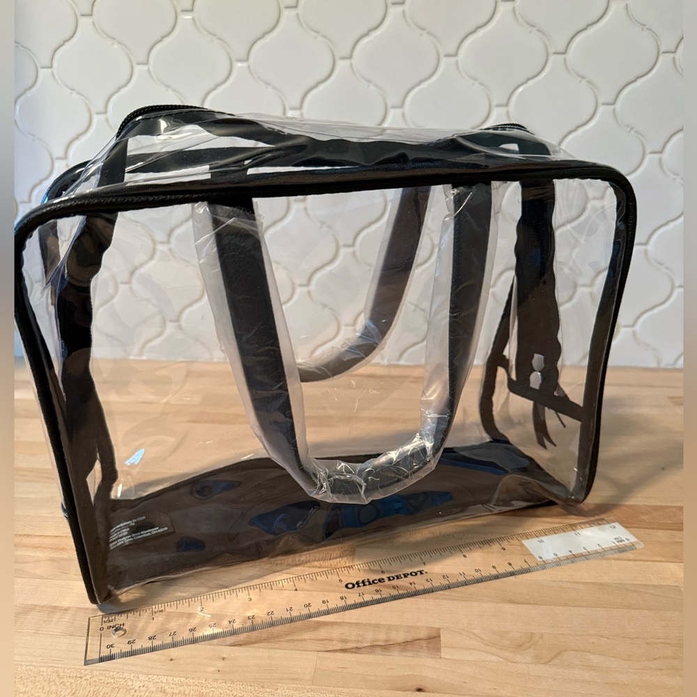 DSW Clear Tote with Black Accents